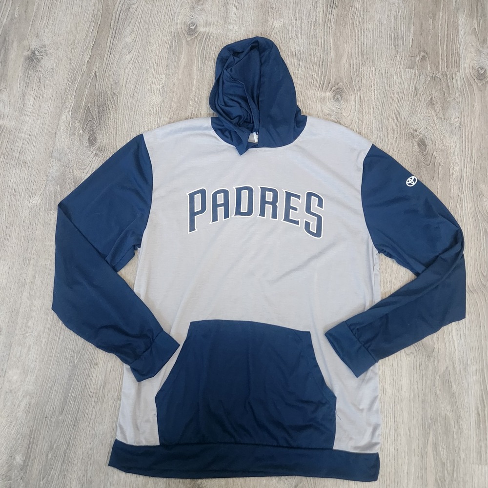 2019 San Diego Padres MLB SGA Blue Gray Hoodie Long Sleeve Shirt Adult Size XL
